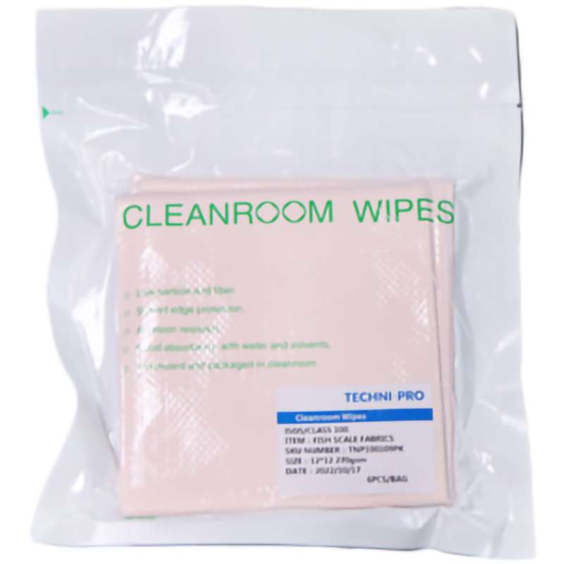 Fish Scale Fabrics, Cleanroom, White/Orange 12" x 12", 6 Pcs.